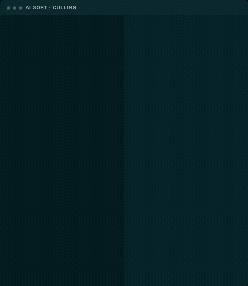 AI Sort Interface