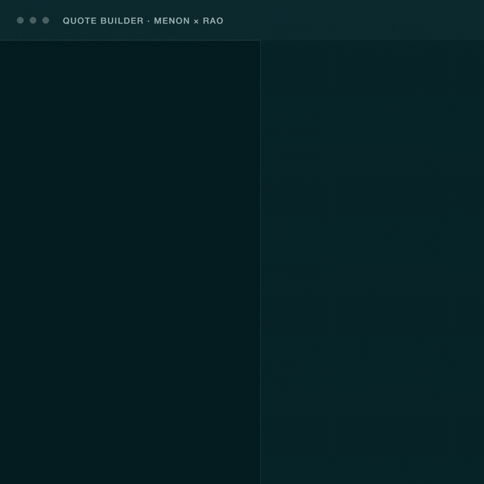 Quotation Builder Interface